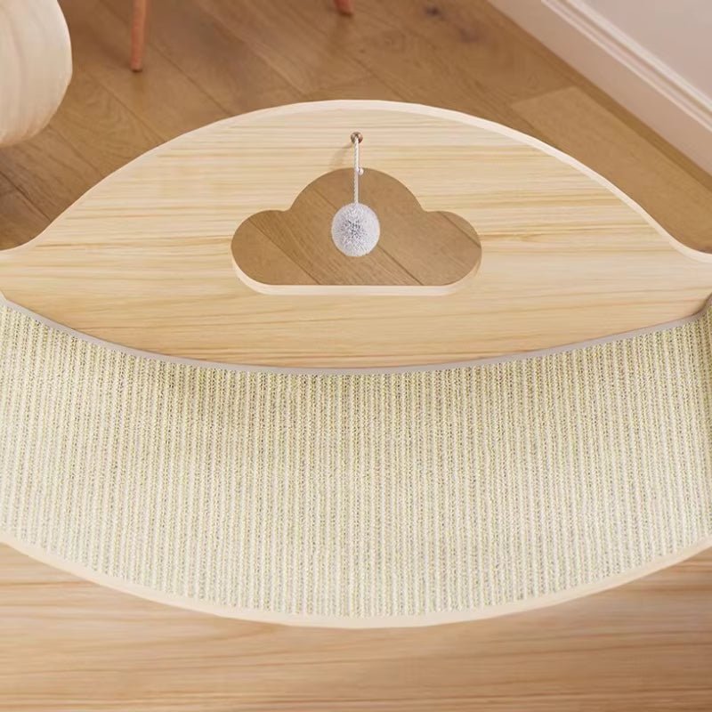Chaise longue horizontal de sisal para gatos, com zona de arranhar integrada e superfície confortável para descanso