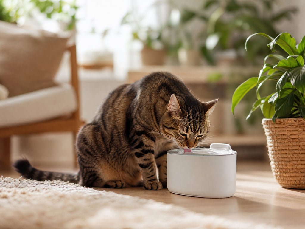 Bebedouro para Gatos – Gato a beber em ambiente doméstico